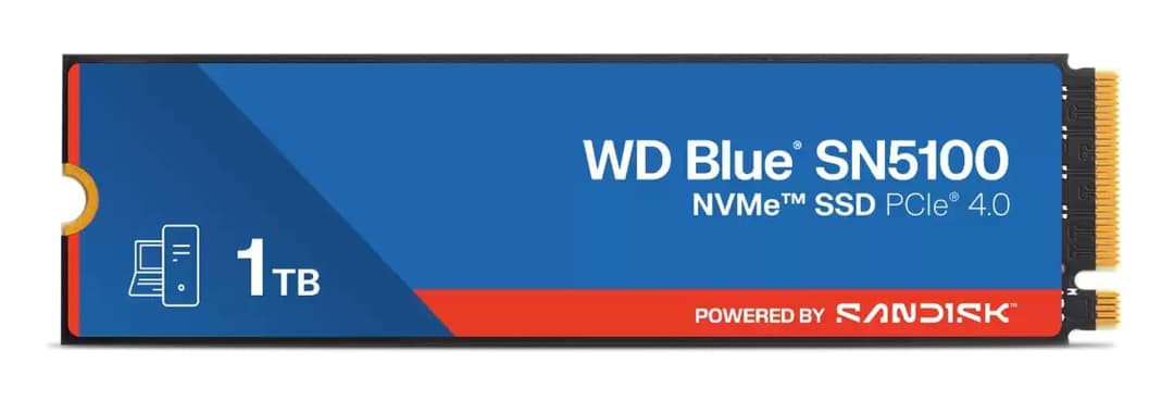 WD Blue SN5100 M.2 2280 PCIe 4.0 NVMe SSD 1TB - Image 1