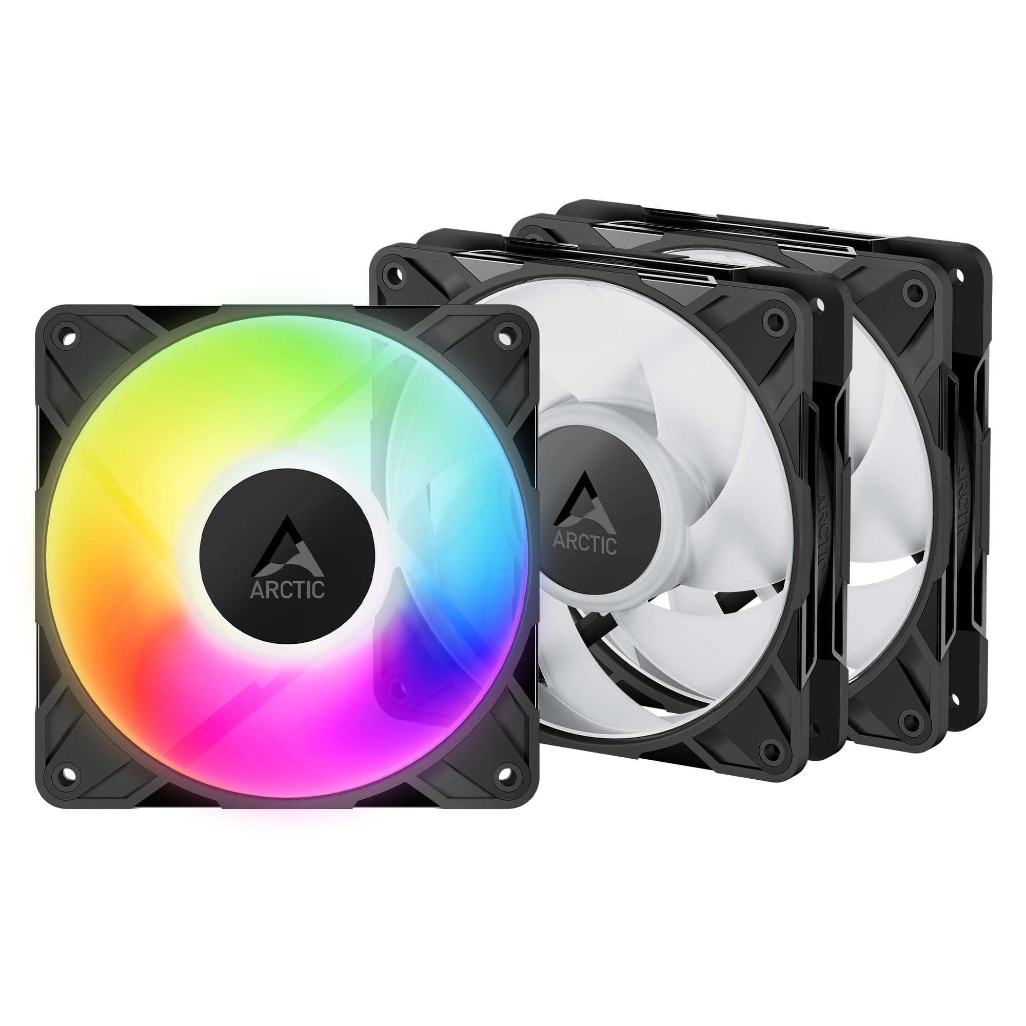 ARCTIC P12 Pro LN Low-Noise 120 mm PWM Fan - Black - A-RGB, 3 Pack