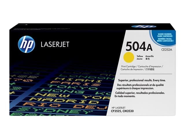 HP 504A Original LaserJet Toner Cartridge CE252A - Yellow - Image 5