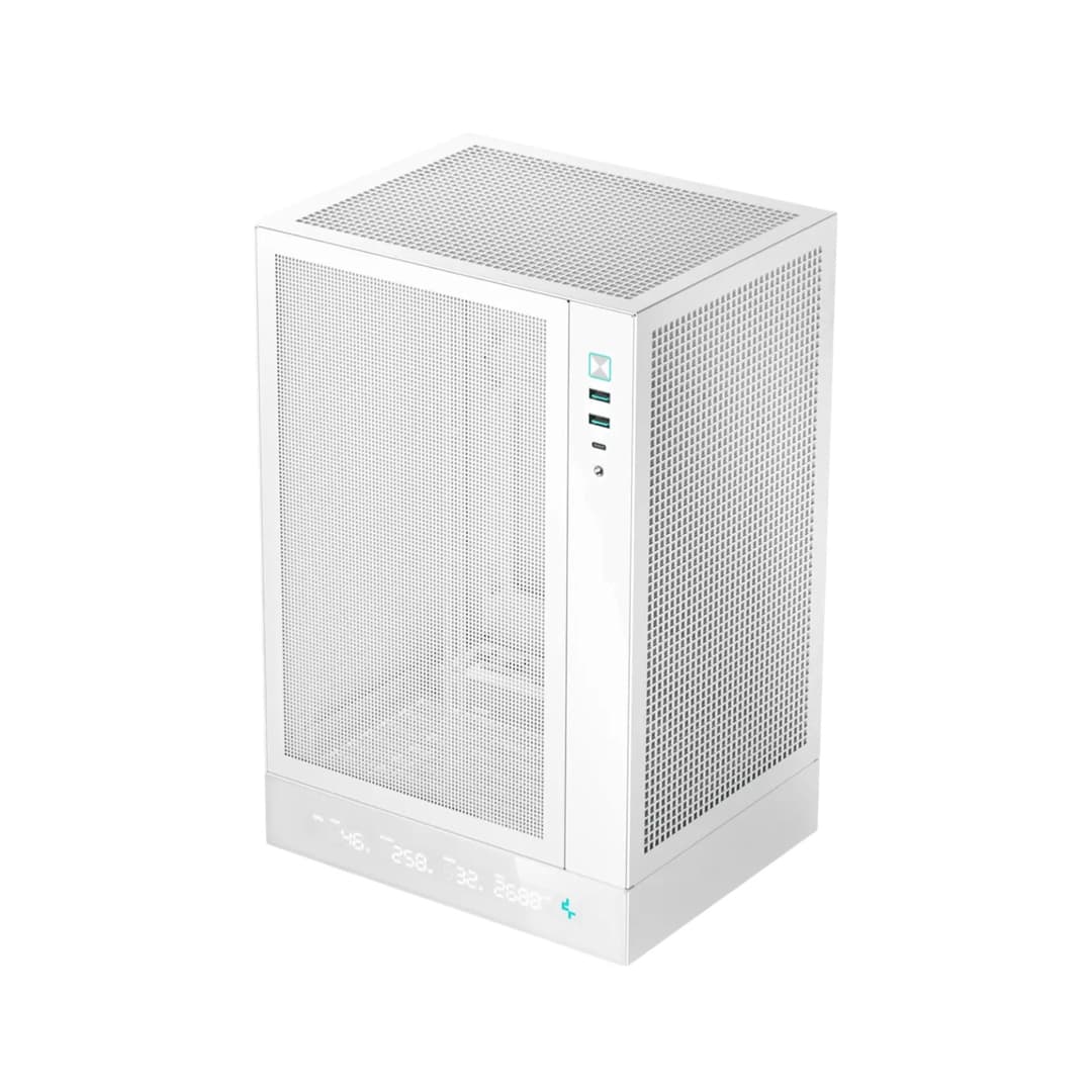 DeepCool CH170 Digital WH SFF Mini-ITX Gaming PC Case - White - Image 1