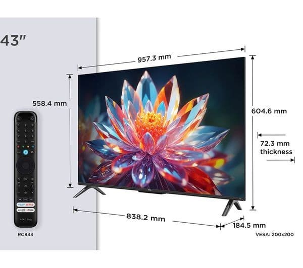 TCL 43" T6C QLED 4K - Image 2