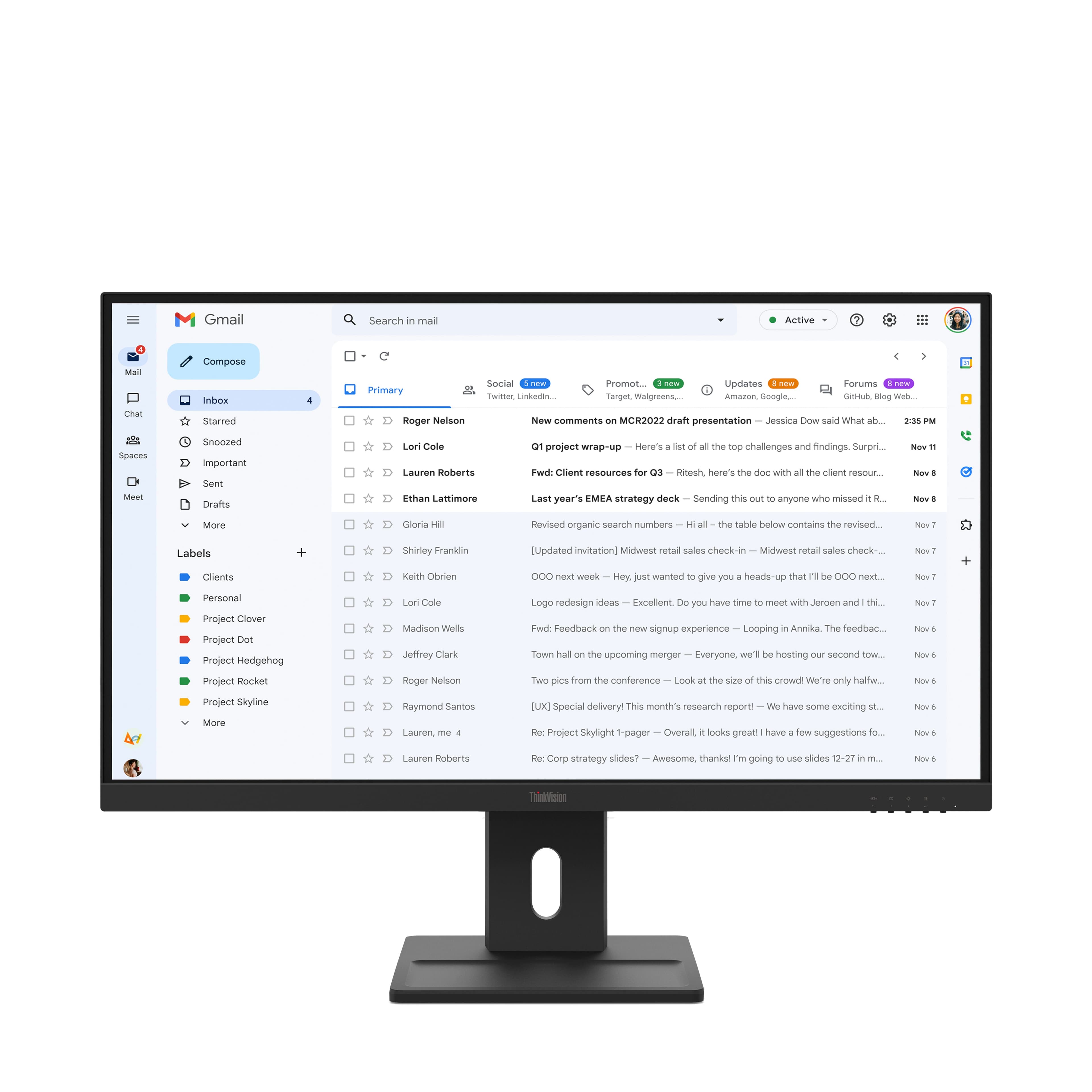 Lenovo ThinkVision E27-40 27" Full HD IPS 100Hz Monitor - Black