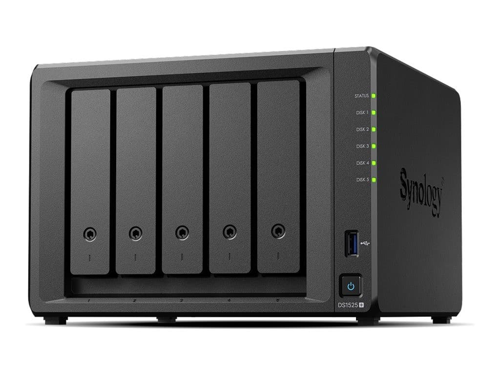 Synology DiskStation DS1525+ 5-Bay Diskless NAS Server (8GB RAM) - Image 1