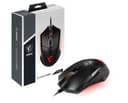 MSI CLUTCH GM08 Optical Gaming Mouse - 4200 DPI Optical Sensor, 6 Programmable Buttons, Symmetrical Design, 10+ Million Click Switches, Adjustable Weight, Red LED thumbnail 1