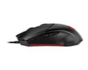 MSI CLUTCH GM08 Optical Gaming Mouse - 4200 DPI Optical Sensor, 6 Programmable Buttons, Symmetrical Design, 10+ Million Click Switches, Adjustable Weight, Red LED thumbnail 3