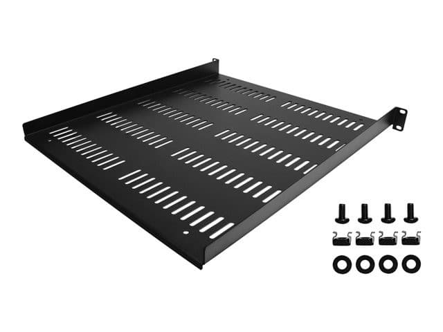 StarTech.com 1U Vented Server Rack Cabinet Shelf, 20in Deep Fixed Cantilever Tray, Rackmount Shelf for 19" AV/Data/Network Equipment Enclosure w/ Cage Nuts & Screws, 55lbs Weight Capacity - 1U Network Rack Shelf - rack shelf - 1U - Image 4