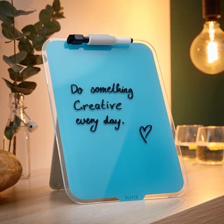 Leitz Cosy Glass Desktop Easel A4 - Calm Blue - Image 3