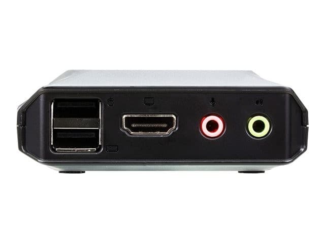 ATEN CS22H 2-Port USB 4K HDMI Cable KVM Switch with Remote Port Selector - 1.2m Built-in Cables - Image 2