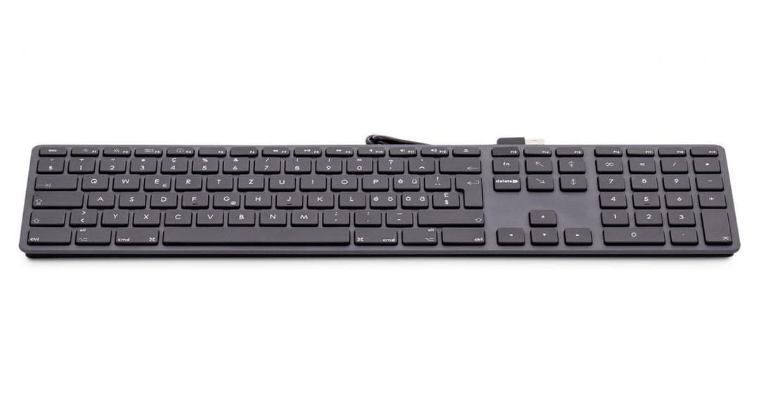 LMP USB Numeric Keyboard KB-1243 for Mac — Italian Layout, 110 Keys (ISO), 2x USB-A 2.0 Ports, Aluminium, Space Grey - Image 1