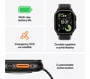 Apple Watch Ultra 3 GPS + Cellular 49mm Natural Titanium Case with Natural Titanium Milanese Loop - Large thumbnail 3