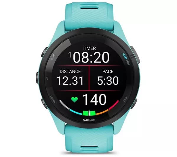 Garmin Forerunner 265 (46mm) GPS Running Smartwatch - Aqua - Image 3