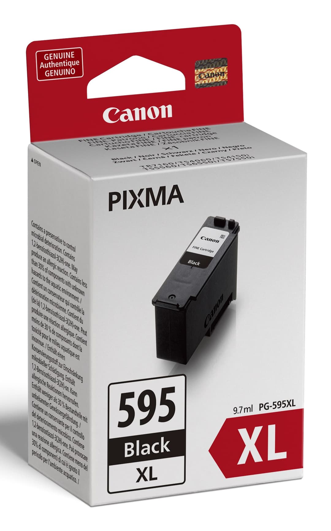 Canon PG-595XL/CL-586XL + GP-501 50 Sheets Glossy Photo Paper Value Pack - Original High (XL) Yield Ink Cartridges 2 pc(s) Black, Cyan, Magenta, Yellow - Image 1