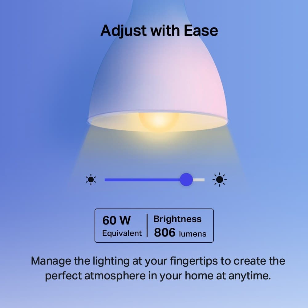 TP-Link Tapo Smart Wi-Fi Light Bulb, Multicolor, E27, 2-Pack - Image 3