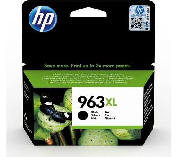 HP 963XL High Yield Original Black Ink Cartridge (3JA30AE) - 2,000 Pages
