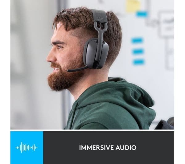 LOGITECH Zone Vibe 100 Wireless Bluetooth Over-Ear Headset - Graphite - Image 4