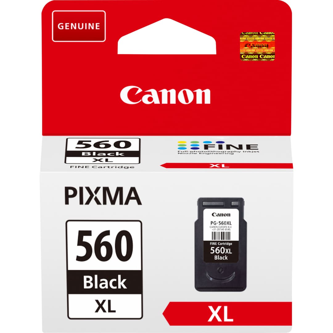 Canon PG-560XL High Yield Black Ink Cartridge - 14.3ml, 400 Pages - Image 1
