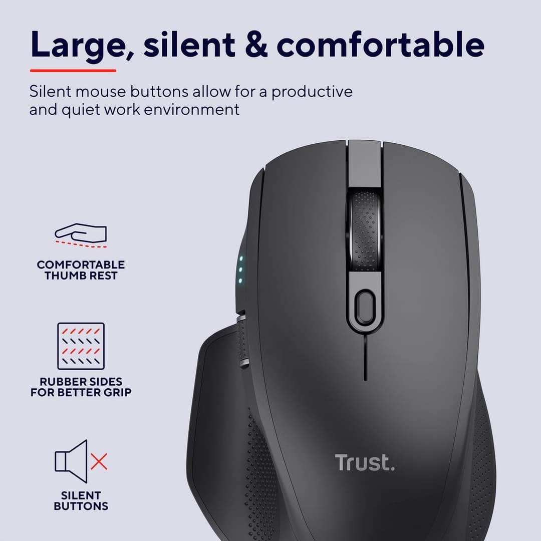 Trust Ozaa Plus Multi-Device Wireless Mouse - Black - Image 7