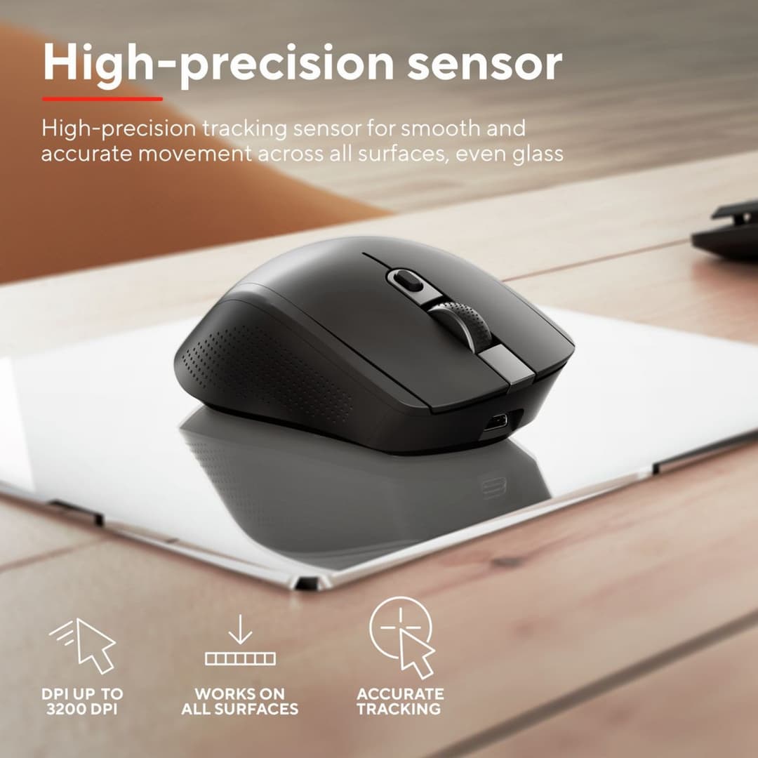 Trust Ozaa Plus Multi-Device Wireless Mouse - Black - Image 8