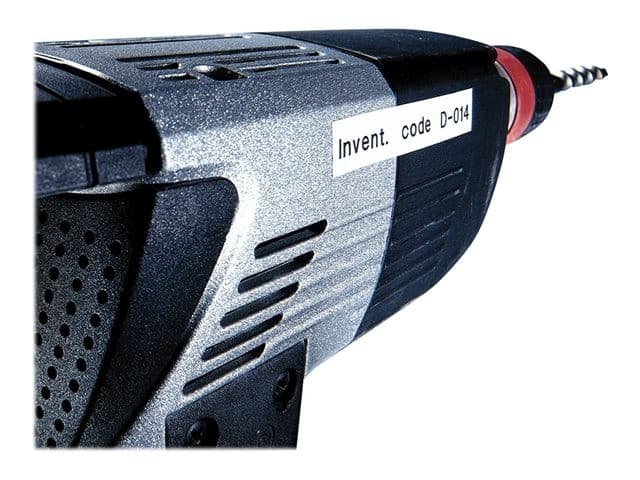 DYMO D1 S0718060 Permanent Polyester Label Tape - Black on White - 1 cassette(s) - Roll (1.2 cm x 5.5 m) - Image 4