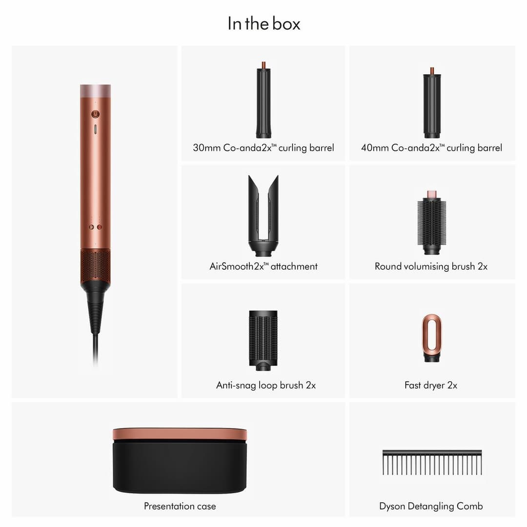 Dyson Airwrap Co-anda2x Multi-Styler & Dryer for Straight + Wavy Hair - Amber Silk & Pink Champagne - Image 8