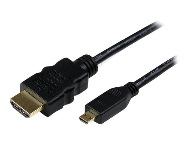 StarTech.com HDADMM2M High Speed HDMI to Micro HDMI Cable with Ethernet 2m - Black - Image 2