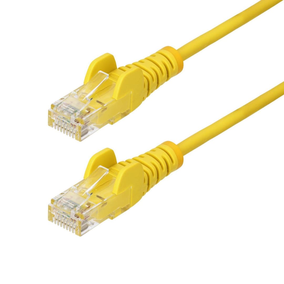 StarTech.com Slim Cat6 Ethernet Patch Cable 1m - Yellow - Image 1