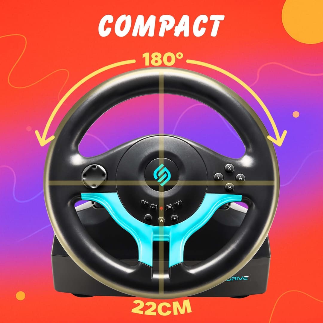 Subsonic Superdrive SV250-S Steering Wheel for Switch 2 & Switch Blue - Image 4