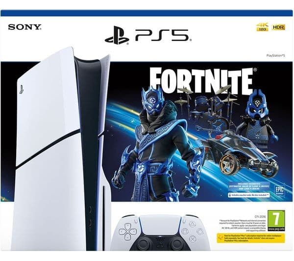 Sony PlayStation 5 Slim Disc Edition 1TB - Fortnite Cobalt Star Bundle