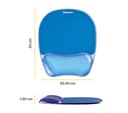 Fellowes Crystals Gel Mouse Mat with Wrist Rest - Blue thumbnail 2