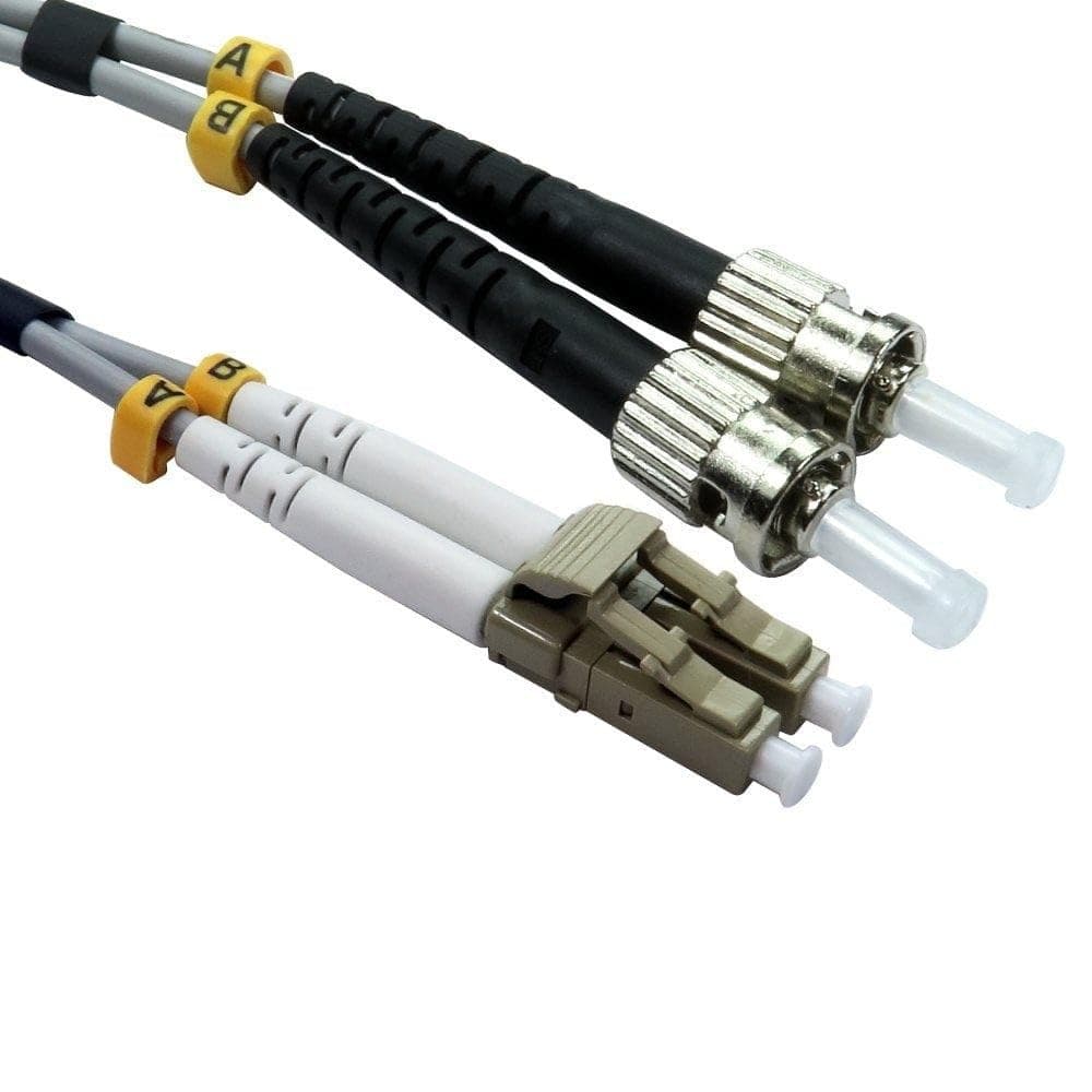 Cables Direct 0.5m OM1 Fibre Optic Cable, LC - ST (Multi-Mode) - Image 1