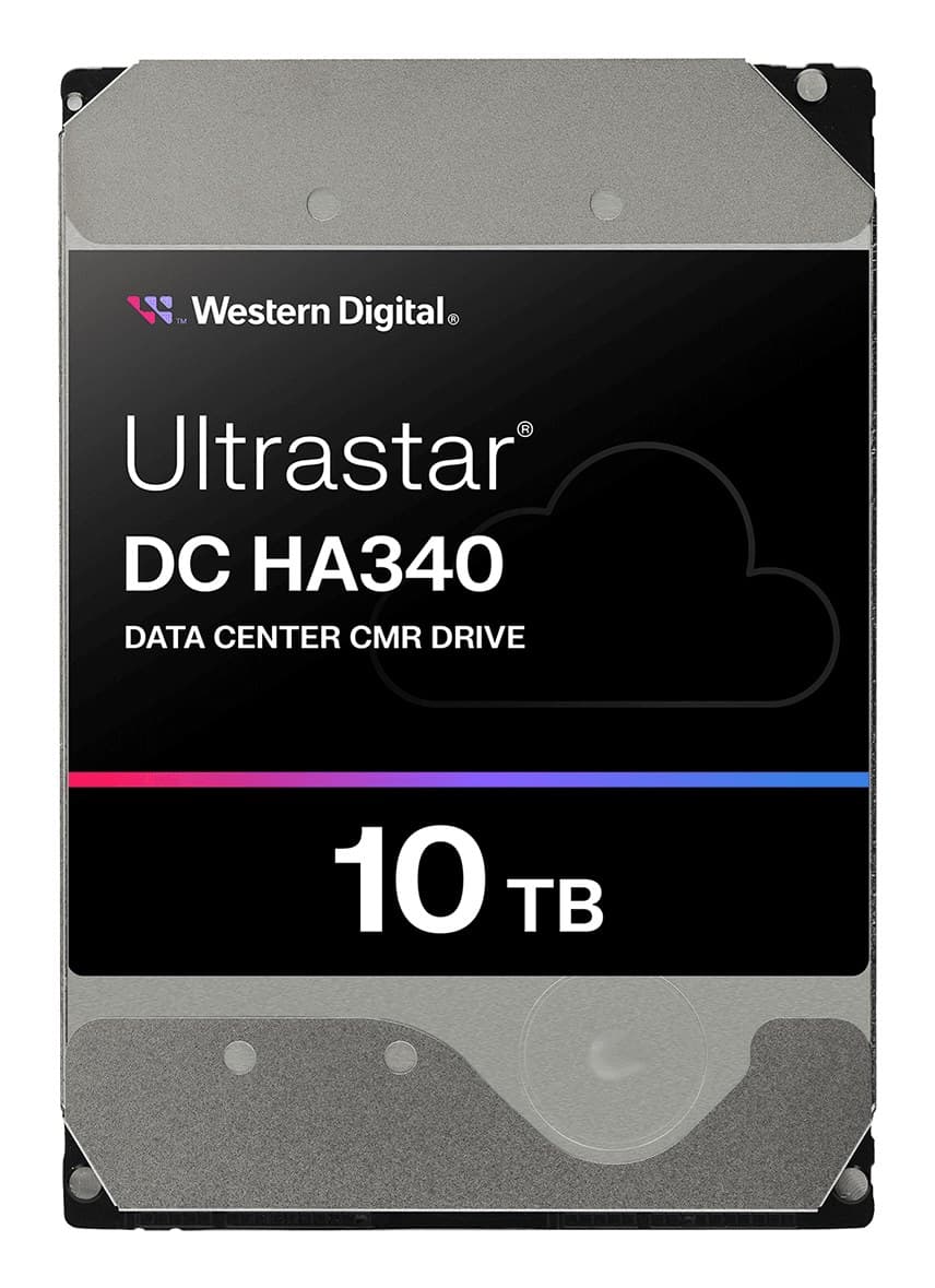 Western Digital Ultrastar DC HA340 3.5" SATA 6Gb/s 7200 RPM Internal Hard Drive - 10TB (WUS721210BLE6L4 / 0B47062)