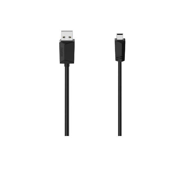 Hama USB 2.0 USB-A to Mini-USB B Cable 480 Mbit/s, 1.5 m - Black (00074260) - Image 2