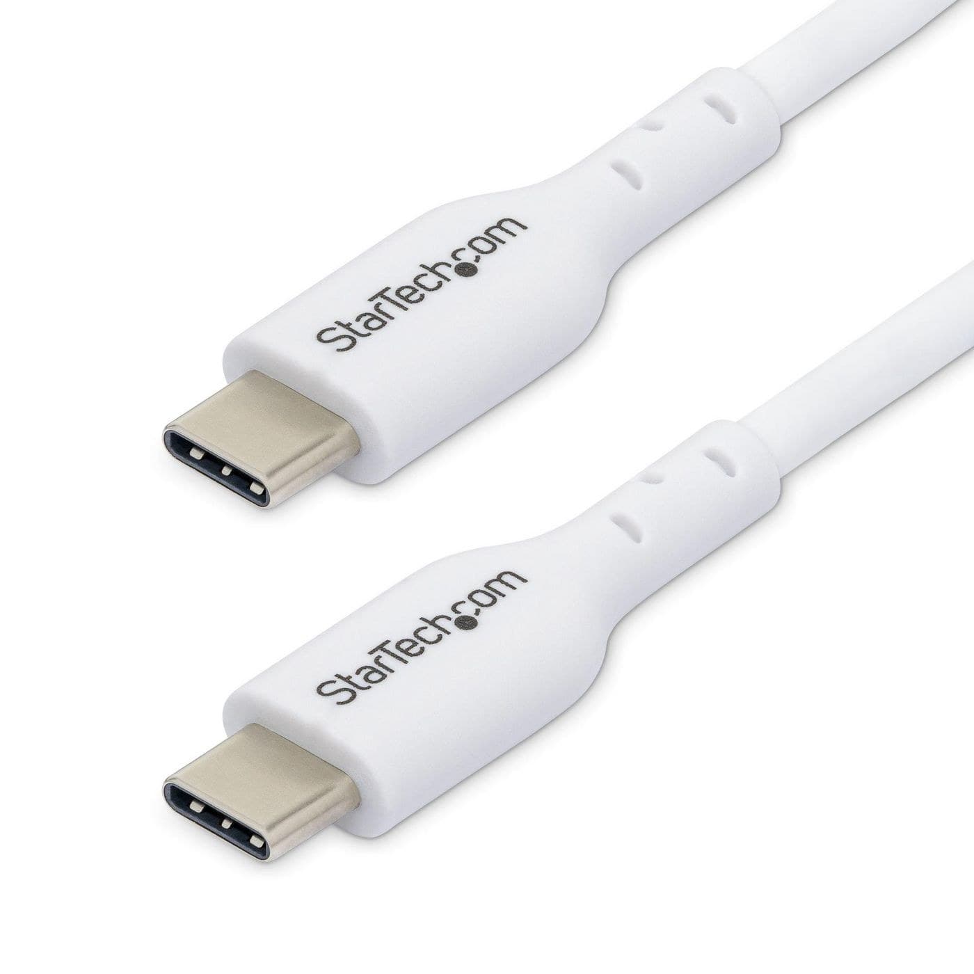 StarTech.com 1m (3.3ft) White USB-C Charging Cable, USB 2.0, 60W Power Delivery, TPE Jacket