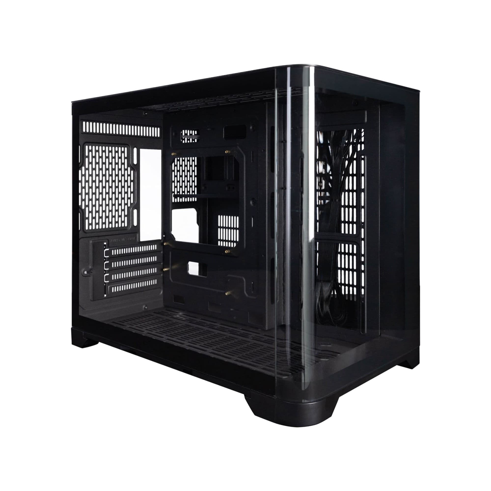 1st Player UV6 Tempered Glass Micro ATX Gaming Case - Black