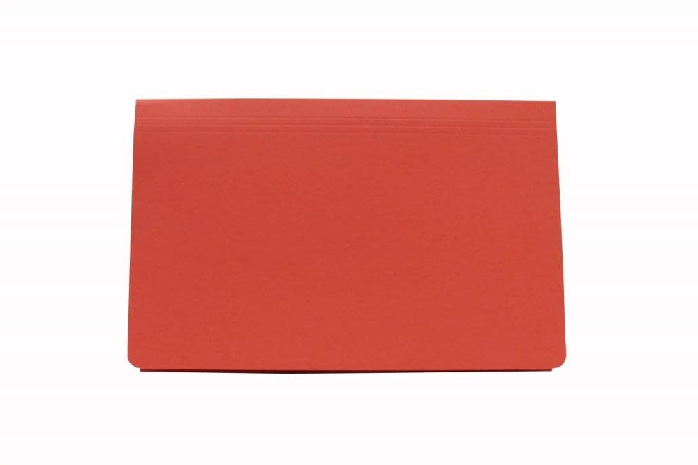 Exacompta Guildhall Full Flap Document Wallet Foolscap 315gsm Pack of 50 - Red - Image 1