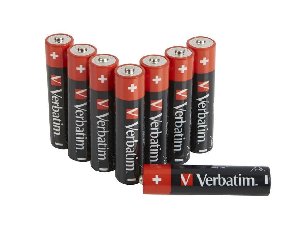 Verbatim AAA Alkaline Batteries 1.5V LR03 - 8 Pack - Image 1