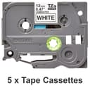Brother TZe-231M5 12mm x 8m Laminated Label Tape Black on White (Pack of 5) thumbnail 2