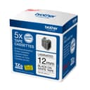 Brother TZe-231M5 12mm x 8m Laminated Label Tape Black on White (Pack of 5) thumbnail 3
