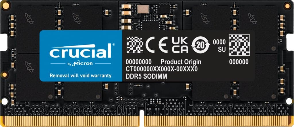 Crucial DDR5-5600 CL46 SODIMM Laptop Memory 16GB (1x16GB) - Image 1