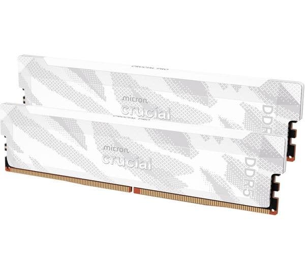 Crucial Pro Overclocking DDR5 6400MHz CL32 Desktop Memory Kit 32GB (2x16GB) - White