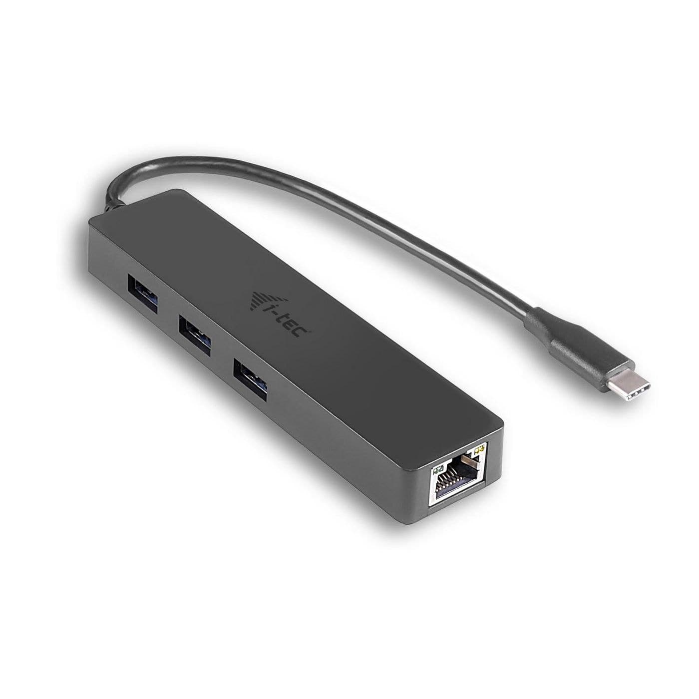 i-tec USB-C Slim Passive Hub, 3x USB-A 3.0 + Gigabit Ethernet Adapter (C31GL3SLIM)