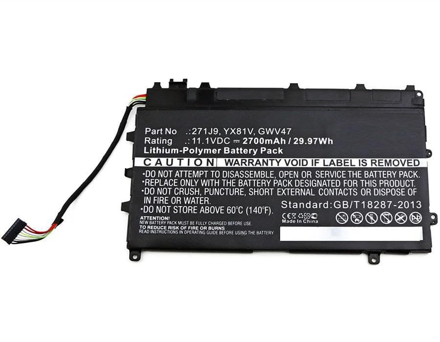 CoreParts MBXDE-BA0106 Replacement Laptop Battery for Dell Latitude 13 7000 / 7350, 11.1V 2200mAh 24.42Wh Li-Pol, Black - Image 1