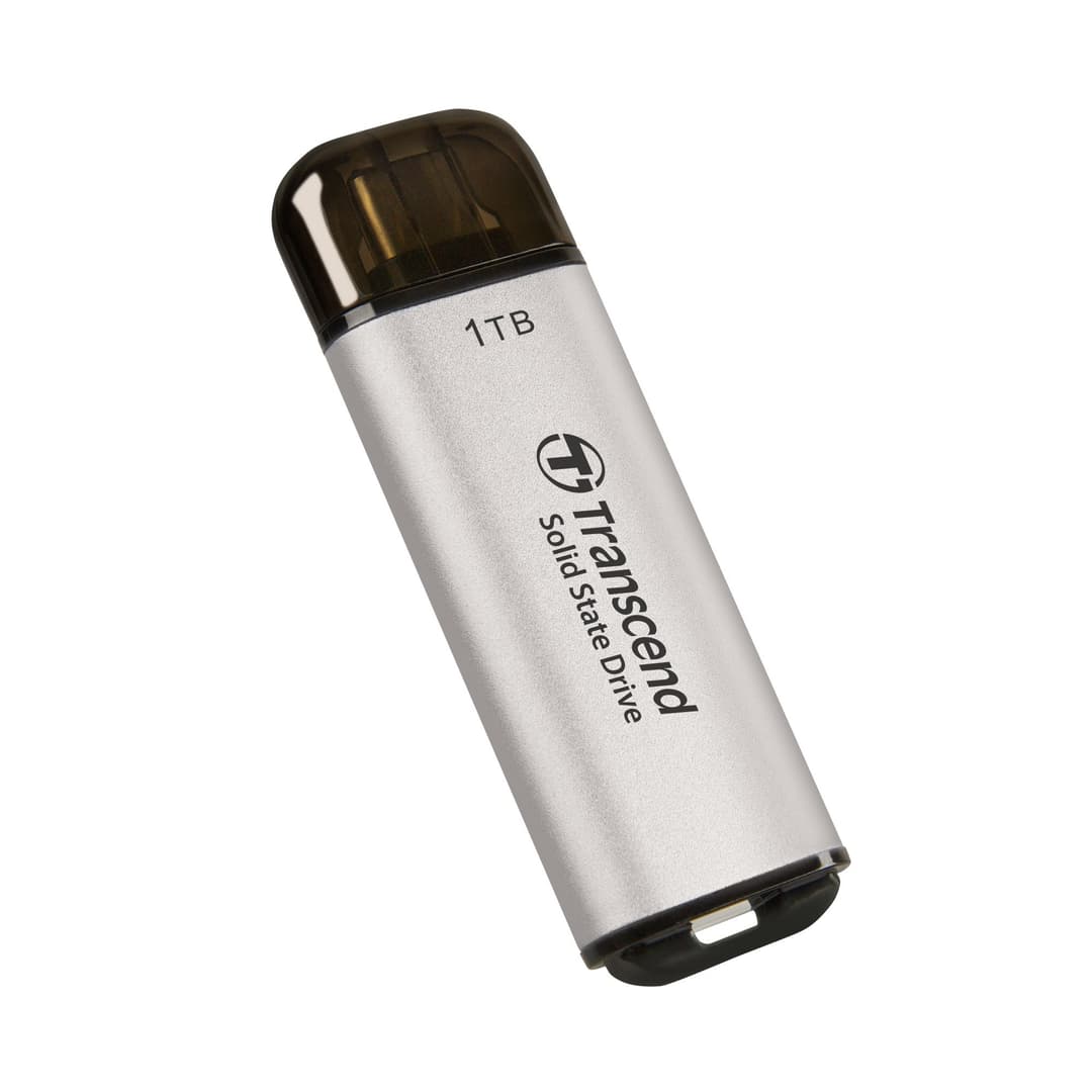 Transcend ESD300 Portable SSD USB Type-C 1TB - Silver - Image 1