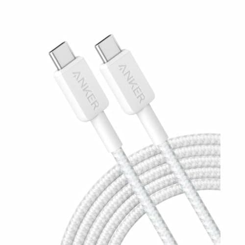 Anker 322 USB-C to USB-C Braided Cable 60W 3 m - White - Image 2
