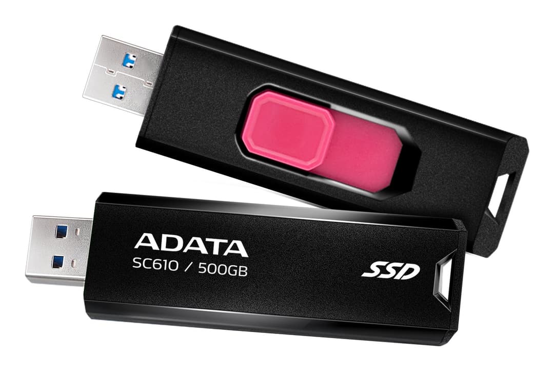 ADATA SC610 USB 3.2 Gen 2 Type-A External SSD 500GB - Black - Image 2
