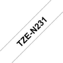 Brother TZe-N231 Non-Laminated Label Tape 12mm x 8m Black on White thumbnail 1