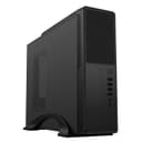 CiT S014C Slim Mini-Tower Micro-ATX Desktop PC Case with 300W Power Supply - Black thumbnail 1