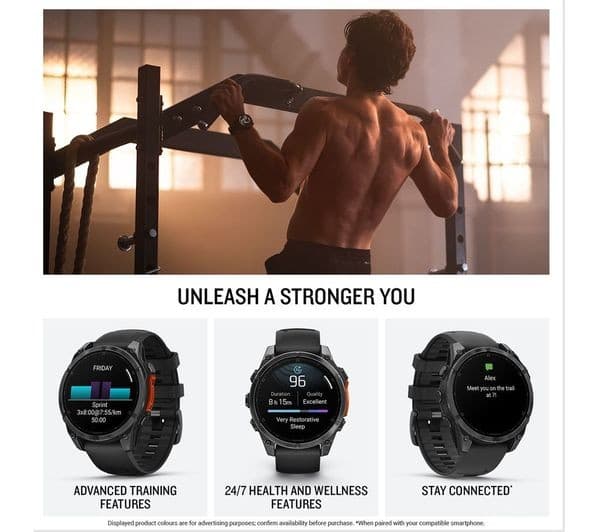 Garmin Fenix 8 AMOLED 47mm Standard - Slate Grey with Black Band - Image 4