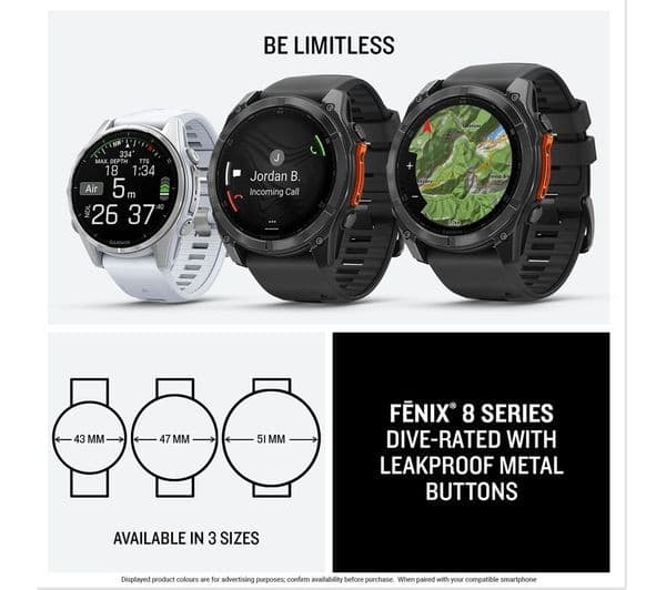Garmin Fenix 8 AMOLED 47mm Standard - Slate Grey with Black Band - Image 6