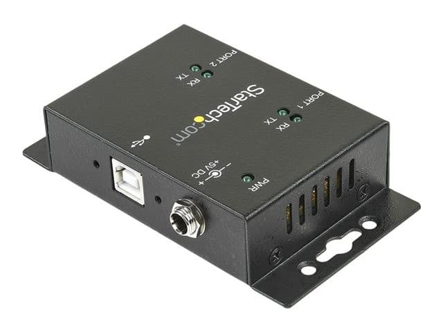 StarTech.com USB to Serial Adapter - 2 Port - Wall Mount - Din Rail Clips - Industrial - COM Port Retention - FTDI - DB9 (ICUSB2322I) - serial adapter - USB 2.0 - RS-232 x 2